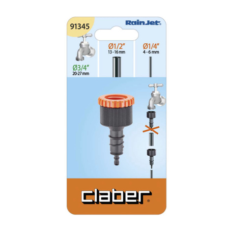 Końcówka na kran adapter gwintowany 1/2"-1/4" CLABER 91345