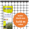 Siatka ochronna ogrodzeniowa plastikowa Quadra 20 1x10m oczko 20x20mm grafitowa TENAX