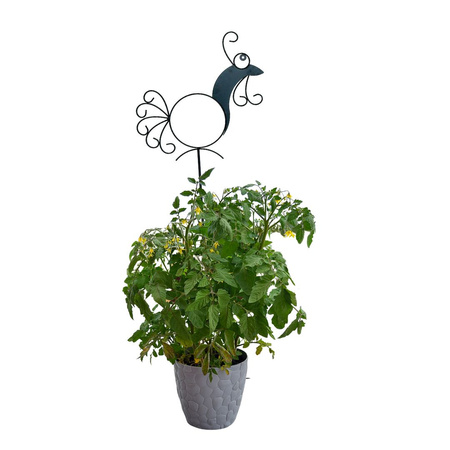 Podpora ogrodowa wbijana metalowa KOGUT 140x43cm czarna