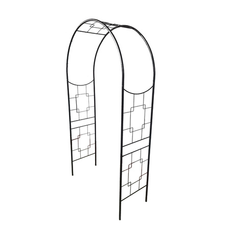 Pergola ogrodowa metalowa łuk RETRO 200x110x43cm czarna