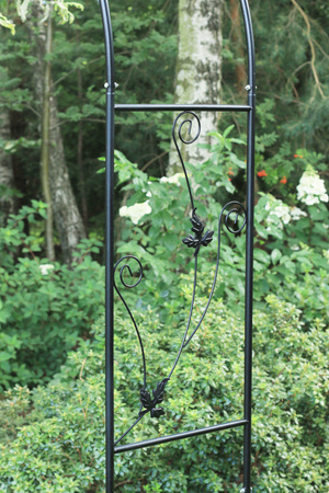 Pergola ogrodowa metalowa łuk BOTANIKA 230x114x37cm czarna