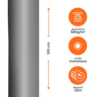 Mata tkanina osłonowa Technorattan Nelly 1x25m beżowo-biała