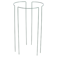 Podpora ogrodowa metalowa obejma trójelementowa do roślin 90x37cm zielona