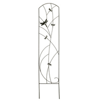 Podpora ogrodowa kratka metalowa do roślin WAŻKI 142x30cm czarna