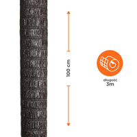 Mata tkanina osłonowa RAFIA 1x3m brązowa