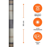 Mata tkanina osłonowa DECO TIRAMISU 0,9x5m brąz-beż