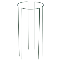 Podpora ogrodowa metalowa obejma trójelementowa do roślin 60x20cm zielona