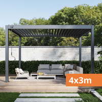 Pergola ogrodowa aluminiowa NEO IRON 4x3 m antracyt