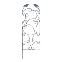 Podpora ogrodowa kratka metalowa do roślin PTAKI 120x38cm czarna