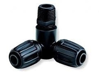 Trójnik narożny gwint zewnętrzny 1/2" na rurę16MM CLABER