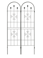 Podpora ogrodowa kratka metalowa do roślin 2 szt. 180x50cm czarna