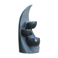 Fontanna ogrodowa 3 Misy 42x29x93 cm oświetlenie LED